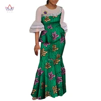 bazin riche african clothes for women crop top and skirt set print 2 pcs suit traditional layered ruffle sleeves clothing wy7076