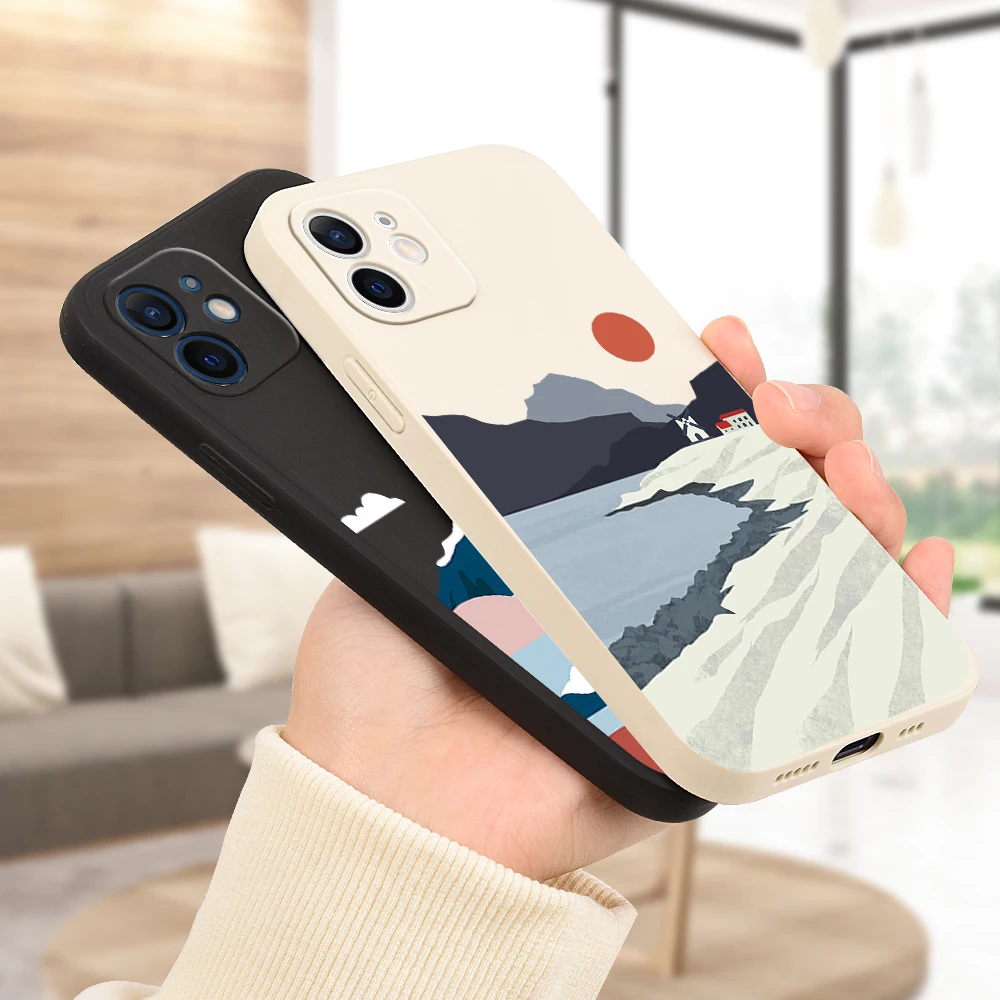 Мягкий силиконовый чехол Snow Mountain для Xiaomi Poco M4 Pro 5G M3 M2 X3 NFC F3 C3 GT X2 m4 |