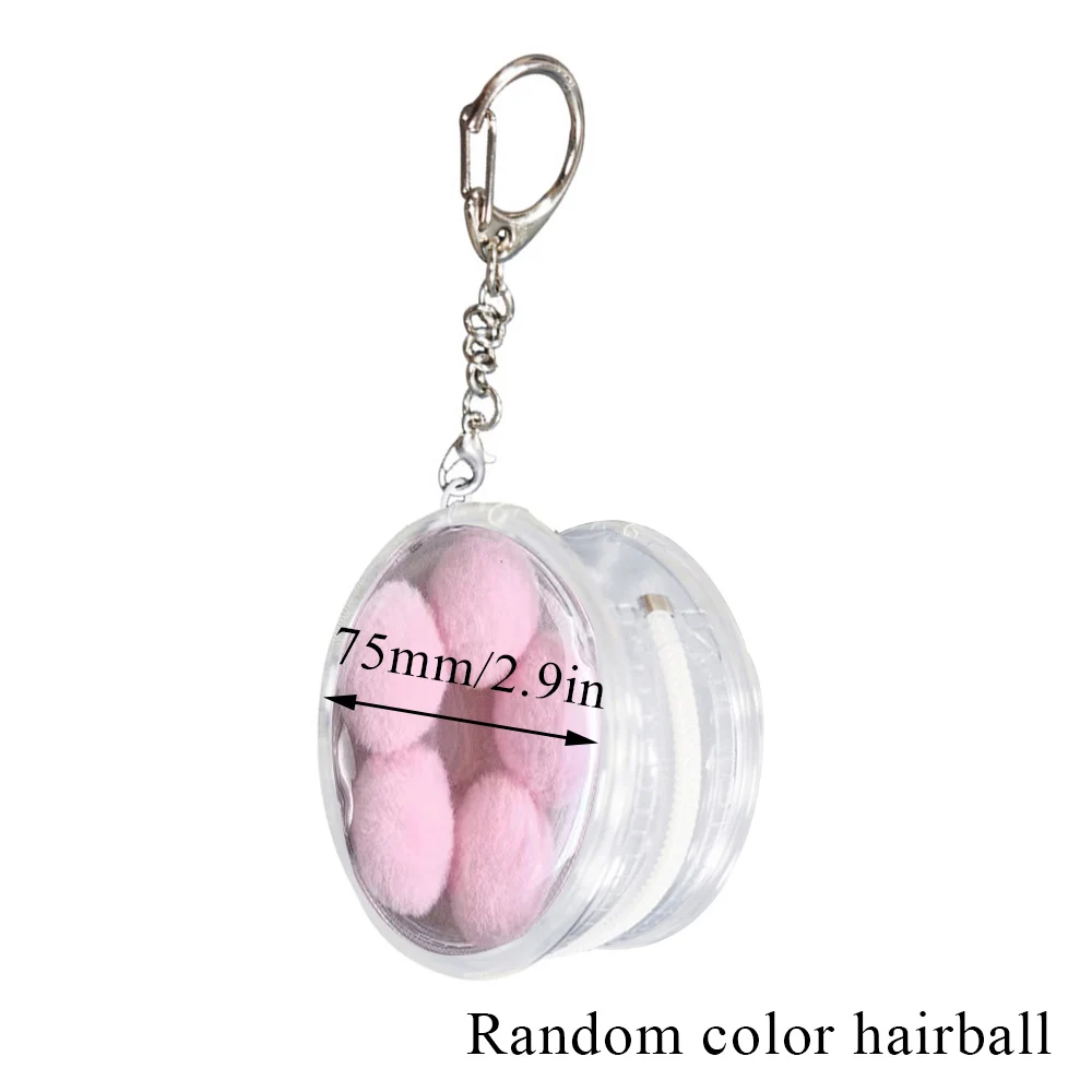 

Пластиковая прозрачная подвесная сумка для значков с меховым шариком