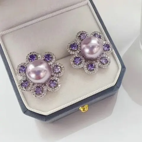 Bilincolor фиолетовые серьги-капельки