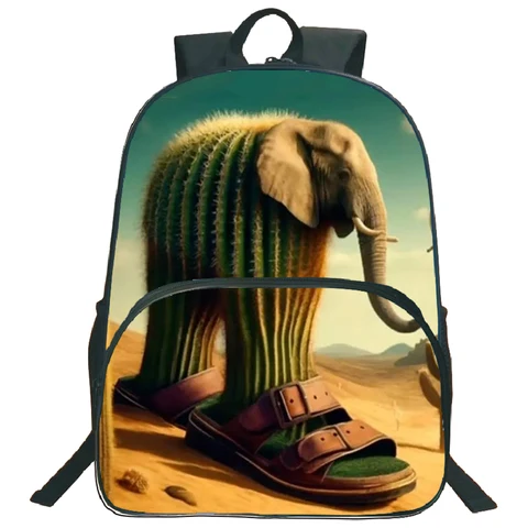 Милый итальянский мозговой принт, 16-дюймовый школьный рюкзак, большой вместительный школьный рюкзак для детей, мальчиков, водонепроницаемый рюкзак