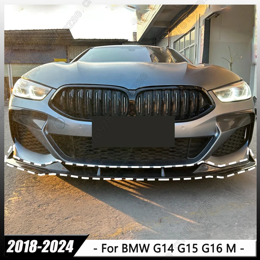 Фото 3 шт. передний бампер, сплиттер, спойлер, диффузор для BMW 8 серии G14 G15 G16 M-Sport 840i 840d M850i 2018-2024, комплекты тюнингового кузова №1
