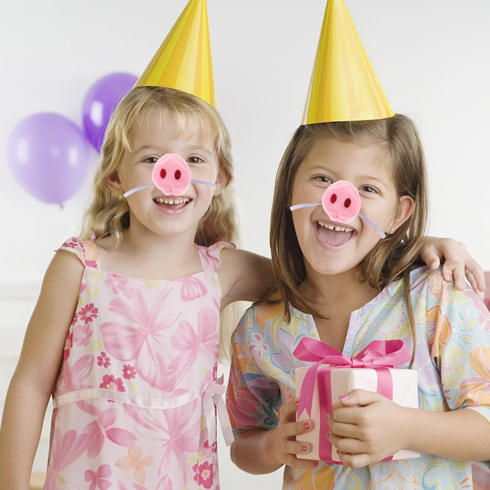 

3 Pcs Four Piece Set Toy Animals Cosplay Fake Nose Plush Simulation Cloth Adorable Replaceable Noses Prop