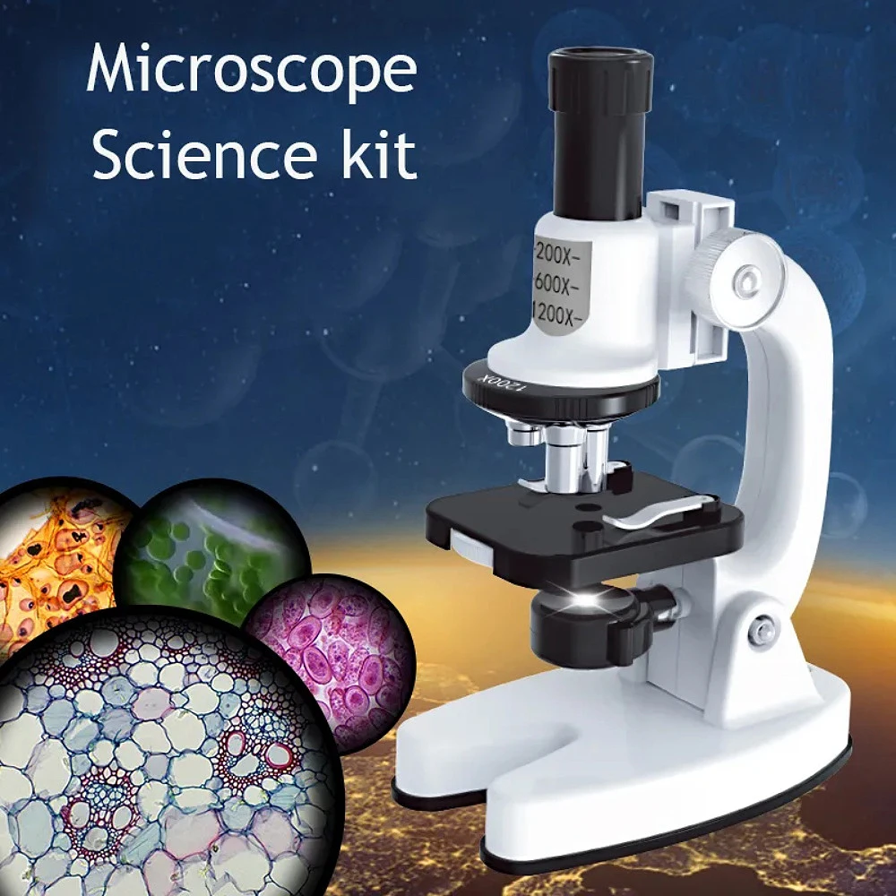 

Portable Electronic Optical Biological Microscopes Children's Kits 1200X Digital Trinocular Microscope for Science Soldering