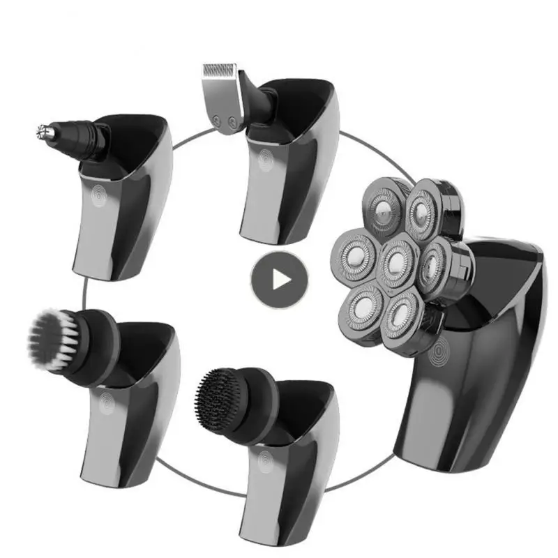 

5 In1 7D Electric Men's Electric Hair Clipper With Rechargeable Bald Head 7 Floating Head Beard Nose Hair Trimmer Razor Clipper