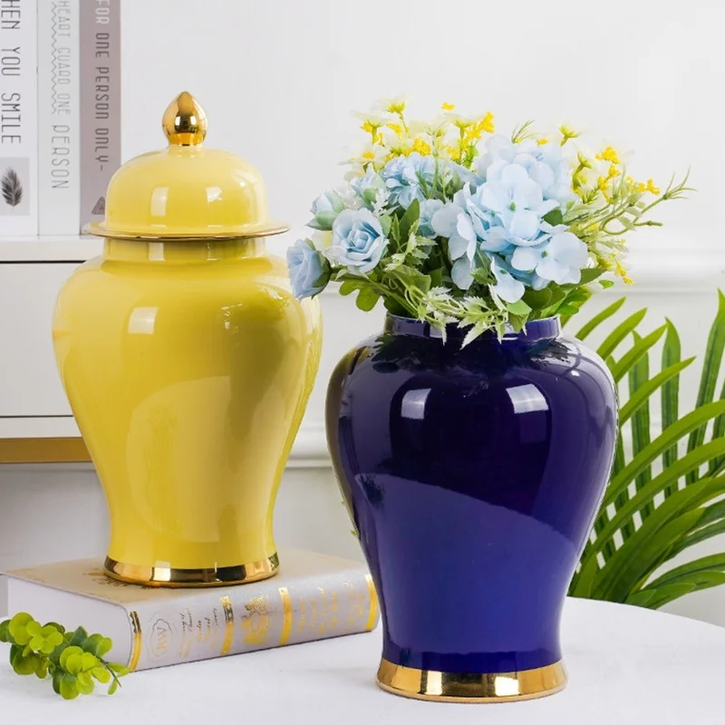 

Classical Glaze Porcelain General Jar Ceramic Vase Candy Jar Storage Tank Multipurpose Porcelain Storage Jars Vintage Home Decor