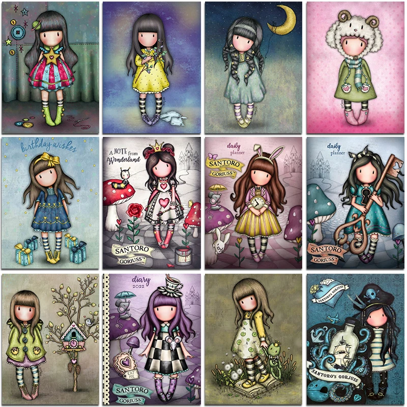 

Набор для алмазной живописи 5D «сделай сам», подарок на Рождество, мультяшная девушка, принцесса, полноразмерная и круглая мозаика, вышивка к...