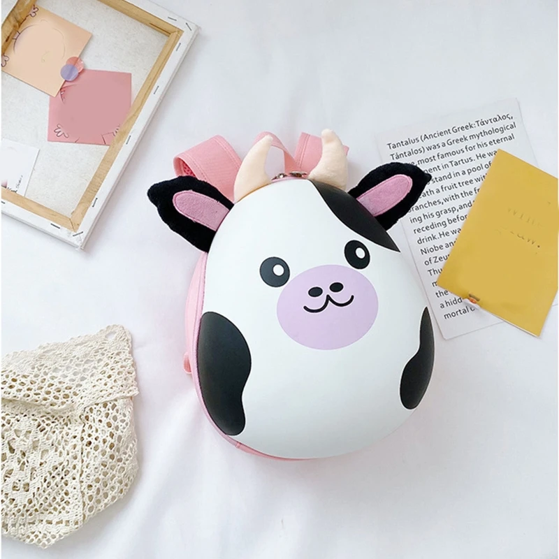 

Cute 3D Animal Kids Backpack with Adjustable Shoulder Strap Double Zipper Bag Drop Shipping