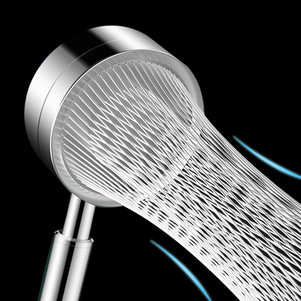 

Black Silver 304 Stainless Steel Shower Head Handle High Pressure Anti-Fall Showerhead Water-saving Spray for Bathroom Accessory