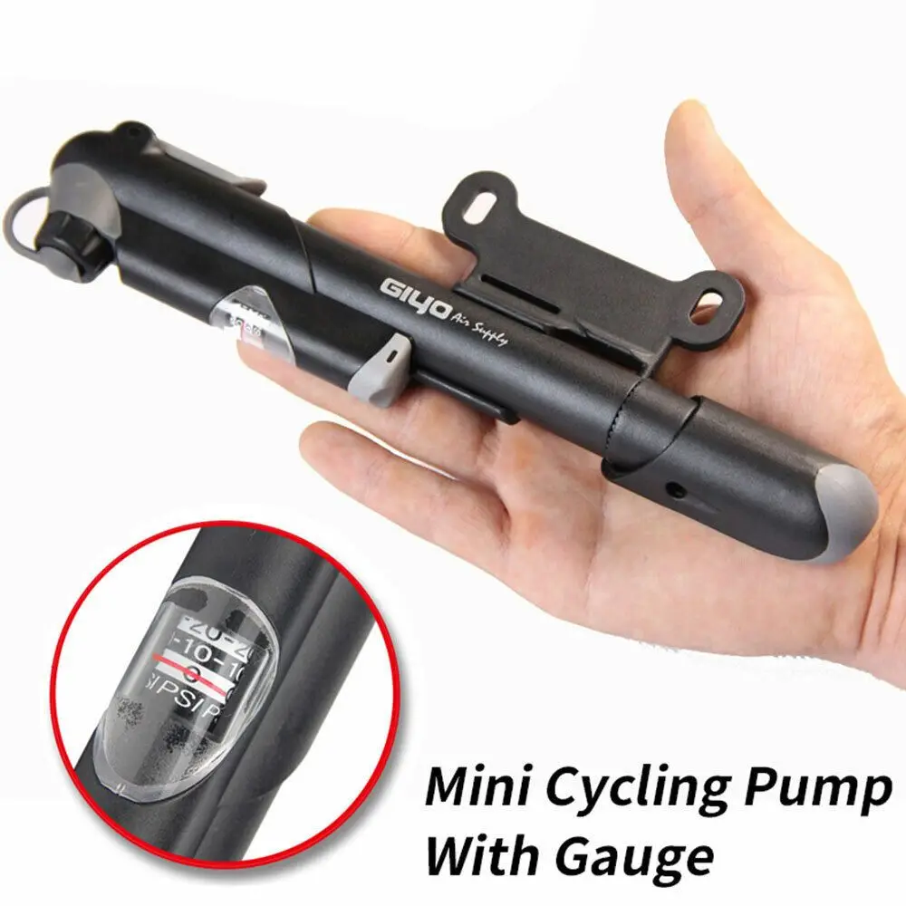 

Sports Durable Portable Universal Bike Hand Pump Bicycle Tyre Inflator Pressure Gauge Lightweight