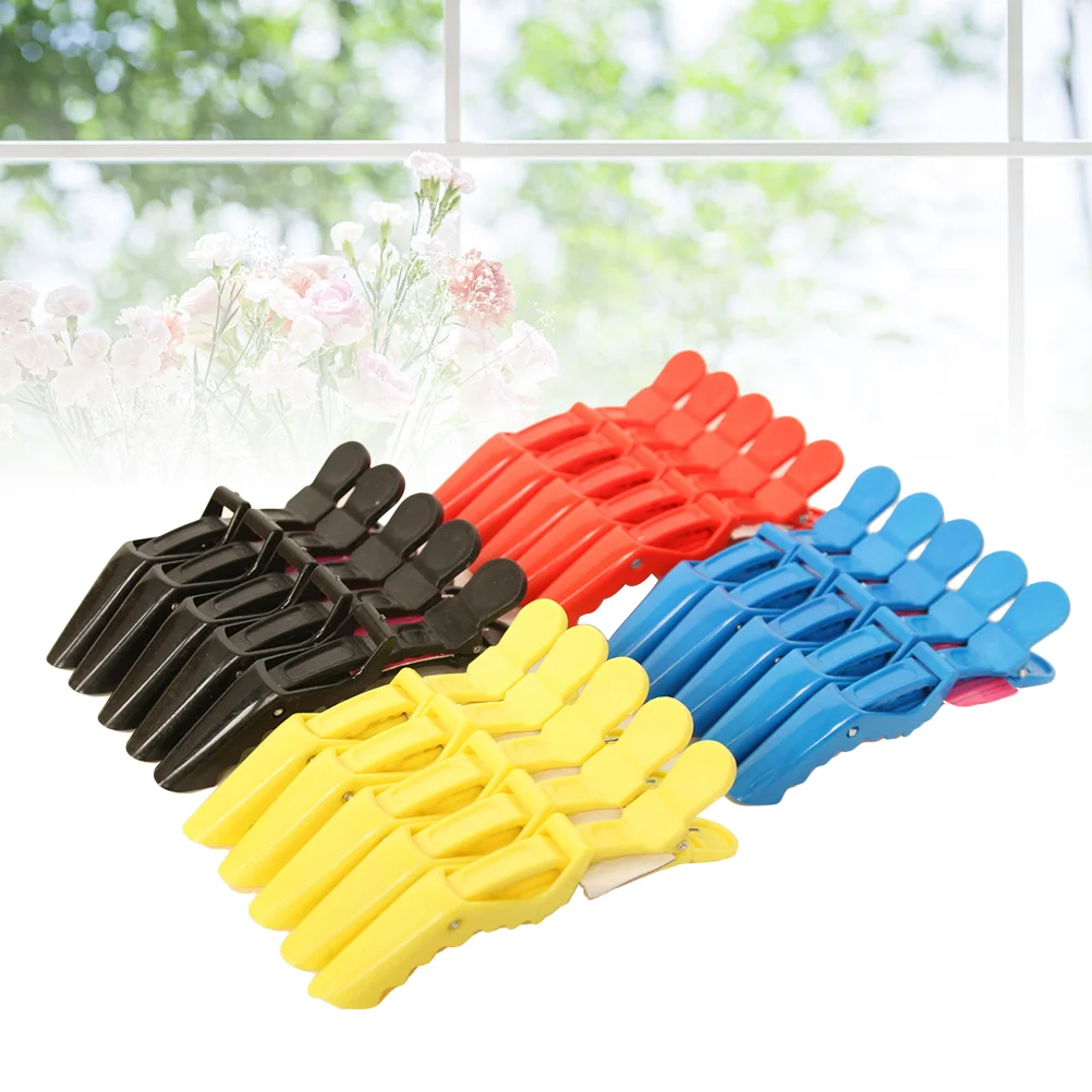 

20pcs Hair Clips Professional Sectioning Clips Salon Alligator Haircut Accessories Hairgrips for (Blue Red Black