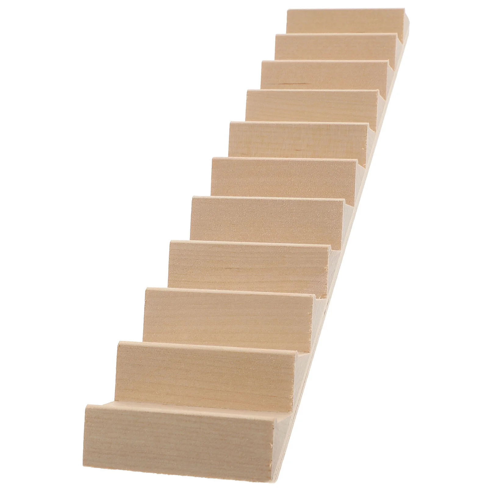 

1PC 1/12 Mini House Staircase Miniature Wooden Stairs Without Handrail DIY Accessory
