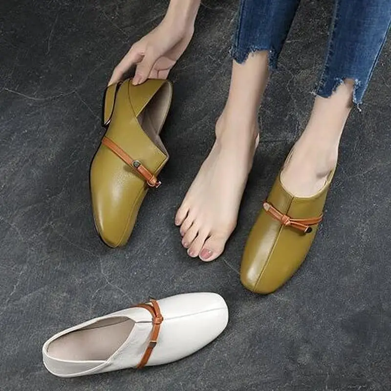 2022 New Women PU Leather Loafers Mixed Ladies Ballet Flats Shoes Female Spring Moccasins Casual Ballerina Shoes Women's Shoes