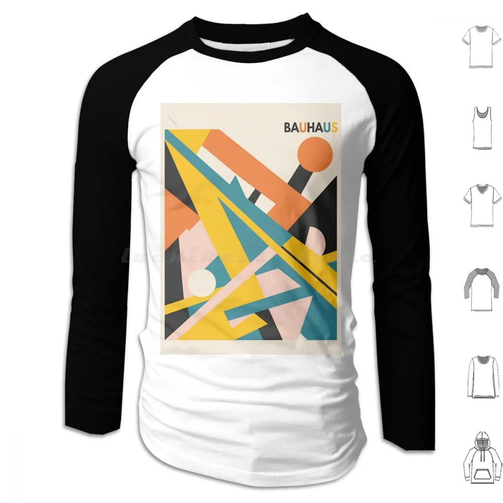 1919 толстовки с длинным рукавом Модернизм минималистичный черный минимализм Weimar