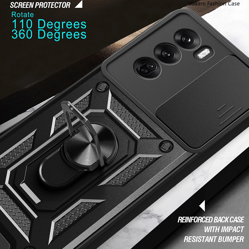 Скользящая линза для OPPO A60 4G A79 Чехол-Броня Reno10 Reno11 F Reno12 Pro