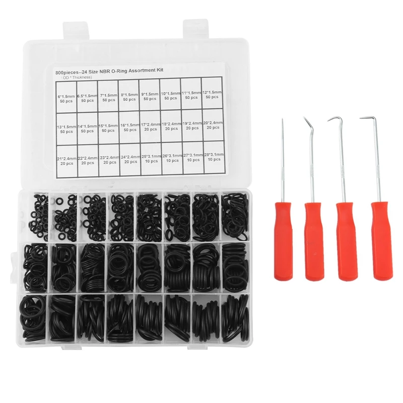 

800Pcs Rubber O-Ring, Waterproof Sealing And High Temperature Resistant Gasket, Nitrile Rubber O-Ring