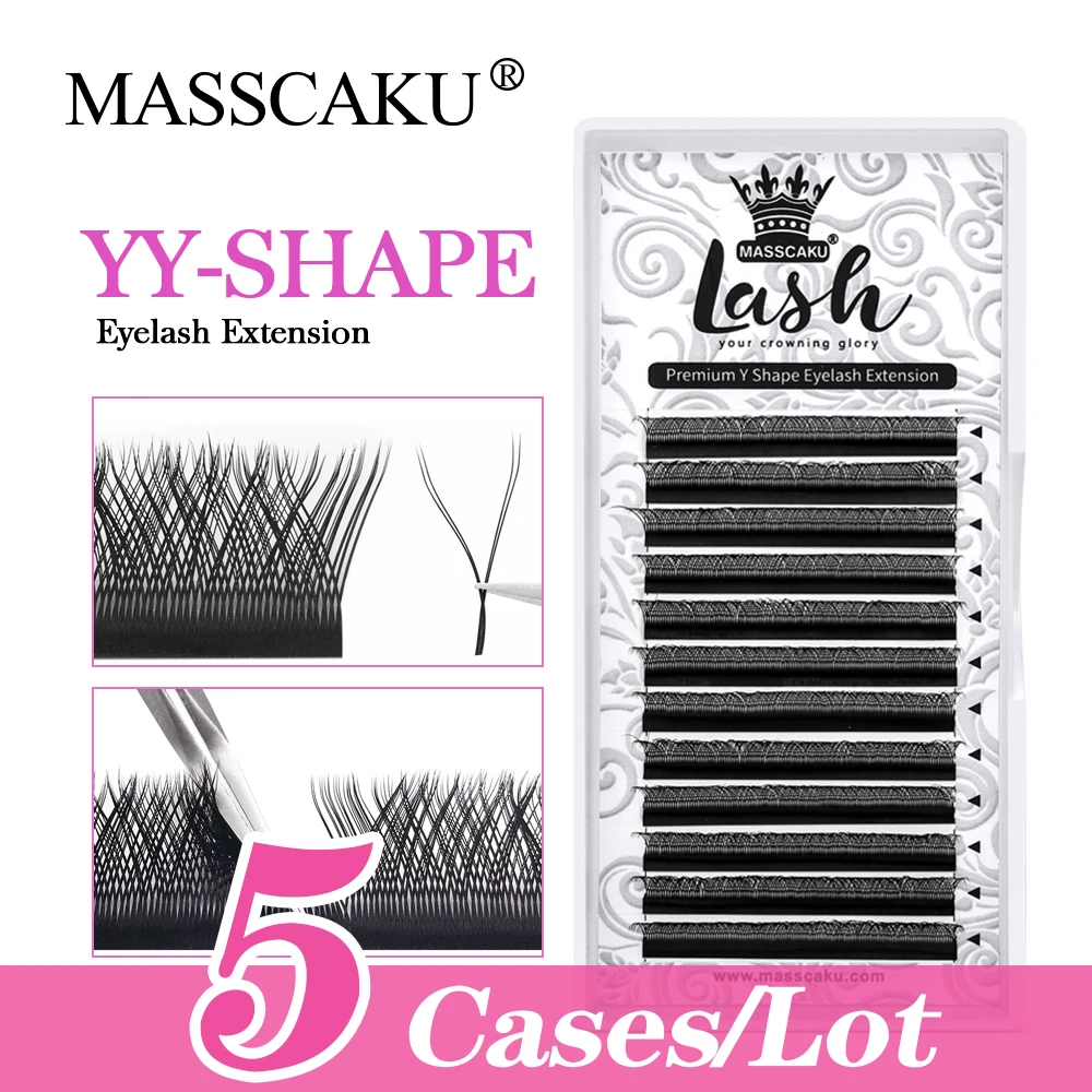 

Y Lash Extensions C Curl 0.07mm 8-14mm Mix 12 Rows Premade Volume 2D Eyelash Extension 0.07 Mix Y Type Soft Eye Lashes(5Pcs/lot)