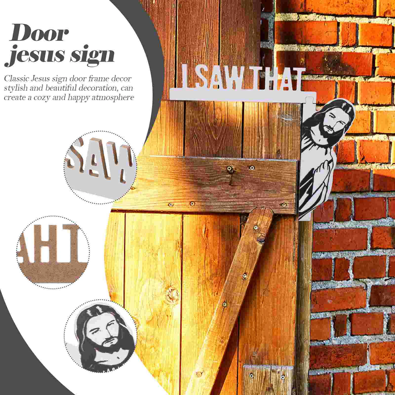 

2pcs Door Frame Decoration Creative Window Frame Adornment Door Corner Sign