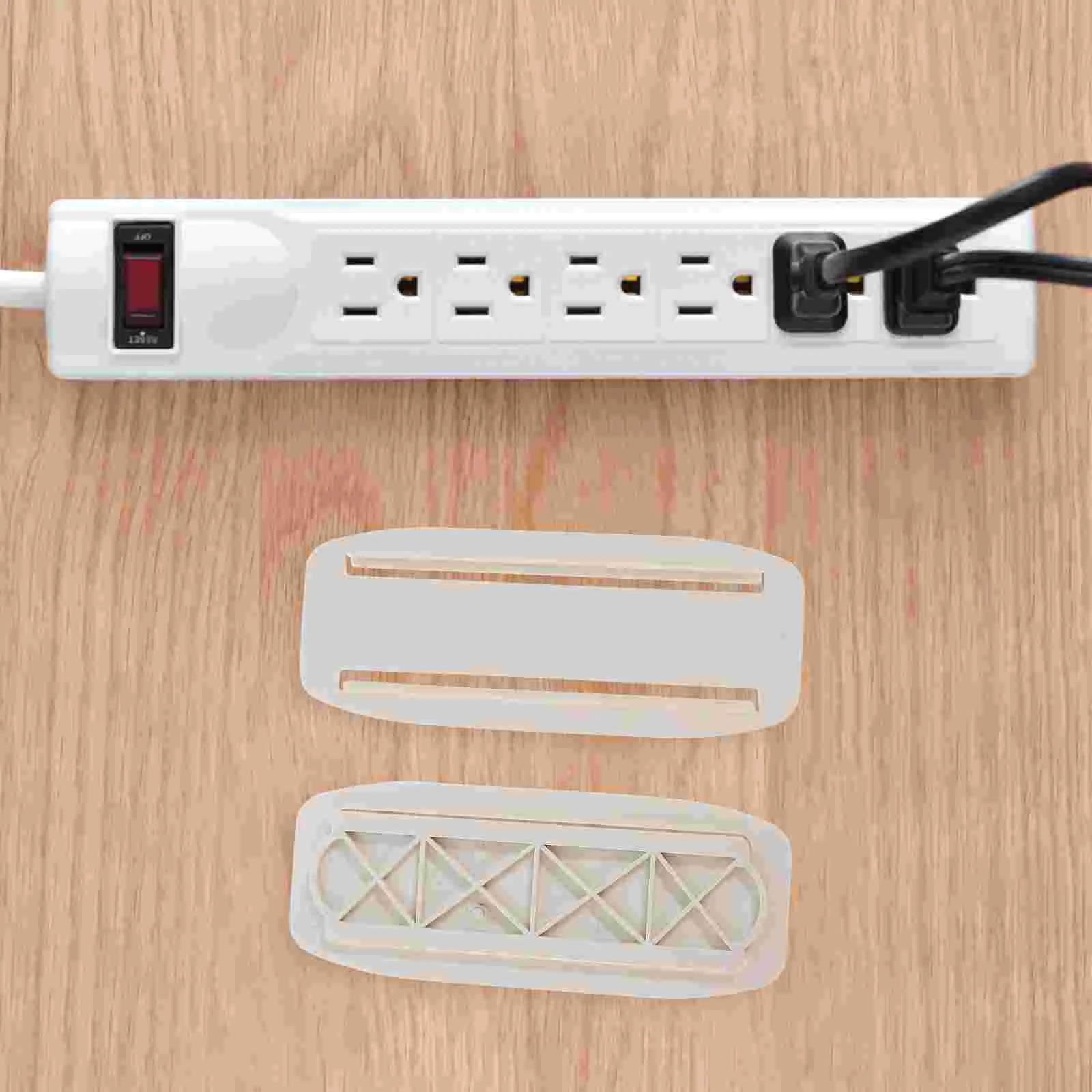 

Power Strip Holder Mount Wall Socket Self Adhesive Rack Free Hanging Protector Desk Board Nail Surge Organizer Punch Bar Fixing