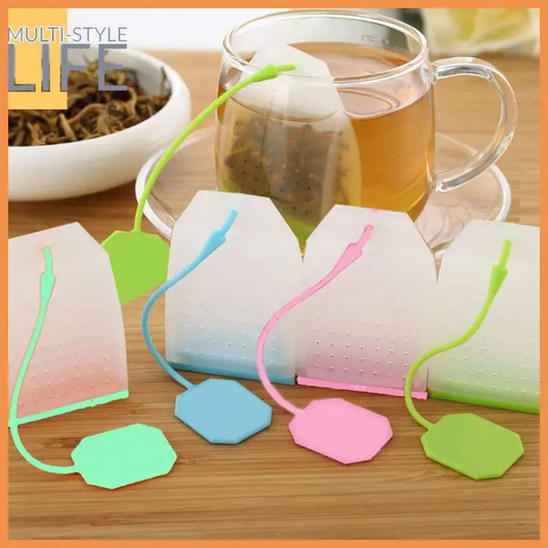 

Food-grade Silicone Tea Bag Kitchen Supplies Tea Strainer Non-toxic Tea Infusers Filters Teapot Accessory Tools Random Color