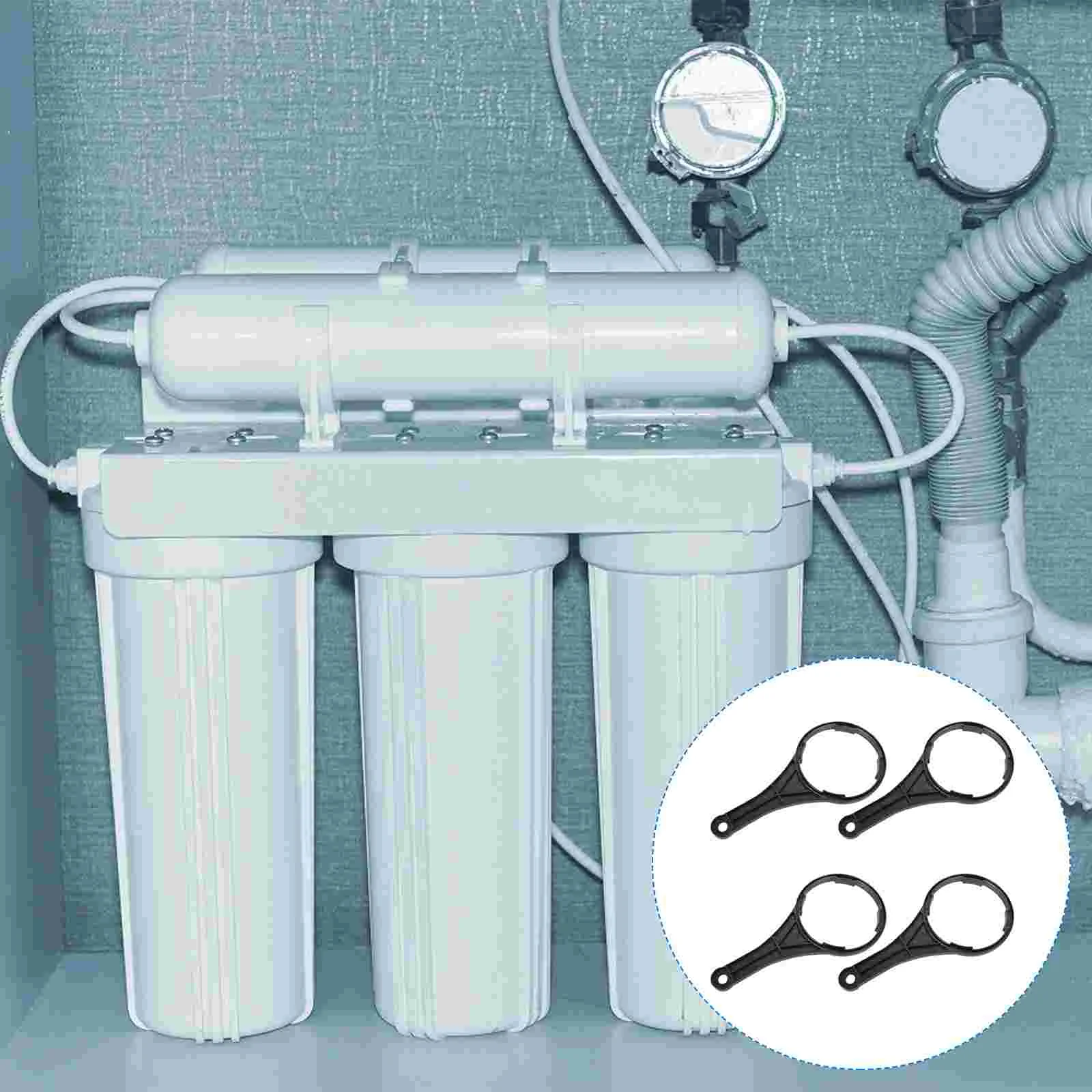 

4pcs Wrench Tools Replacement Filter Wrench Wrench for Slim Line Housings Water Purifier Wrench Wrench