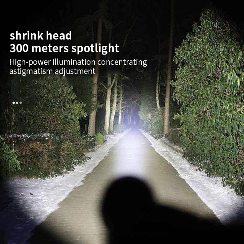 

Mini Torch LED Rechargeable Flashlight Portable USB Charging High Power Bank Camping Waterproof Long Range Lantern self defense