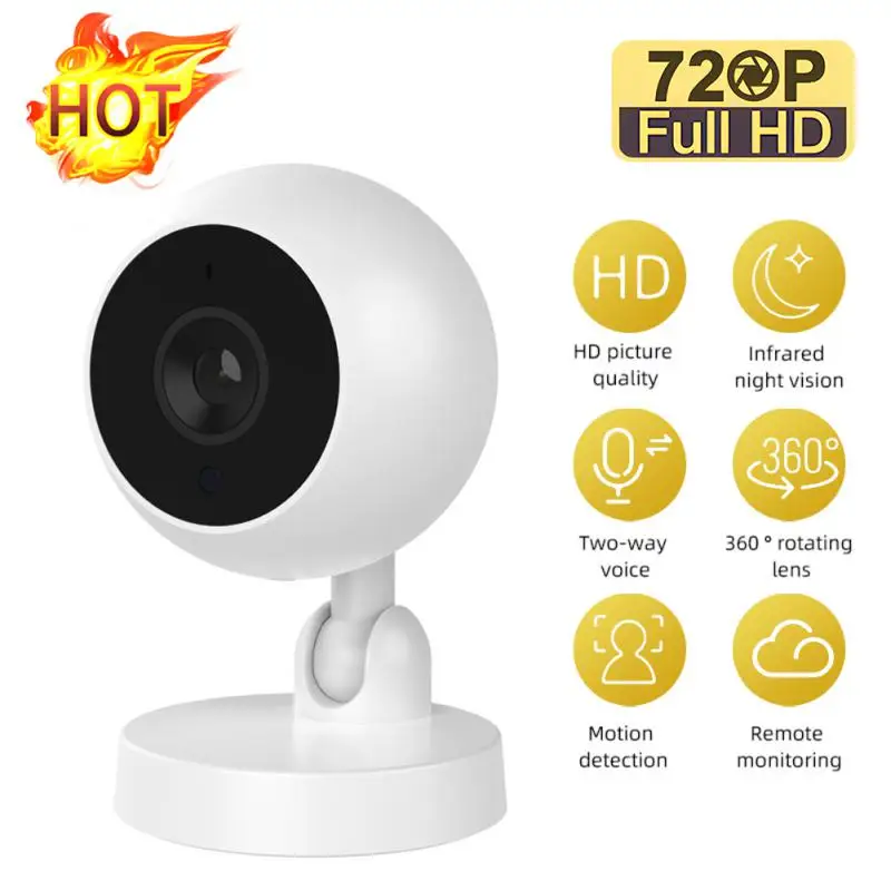 Купи 720P Mini Camera Wifi Surveillance Camera Auto Tracking Wireless CCTV Camera Night Vision Remote Monitor Security Baby Monitor за 803 рублей в магазине AliExpress