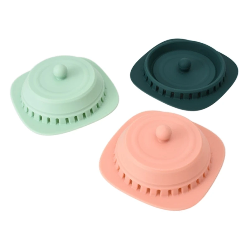 

E9LD Ловец волос прочные силиконовые дренажные крышки для душа легко устанавливать и чистить костюм для ванной и кухни