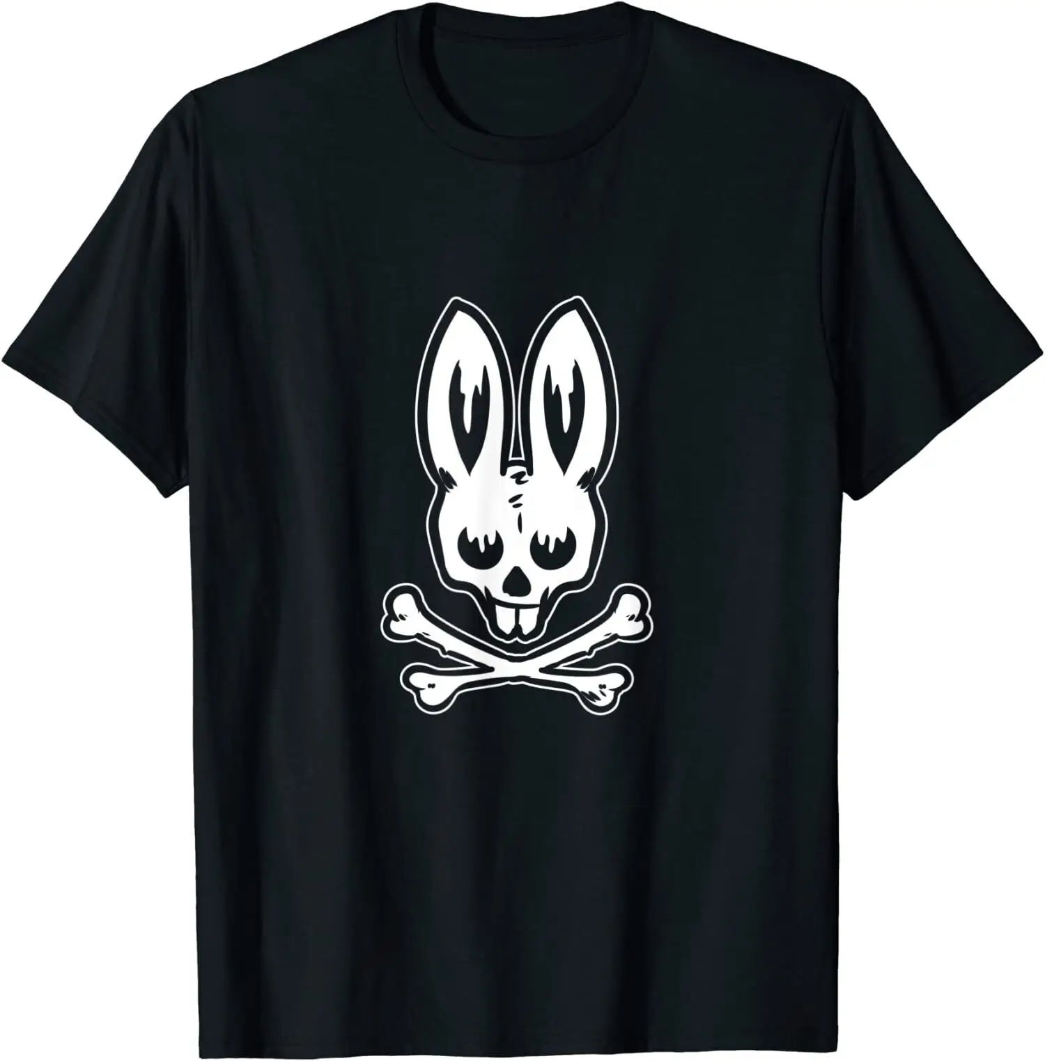 

Funny Creepy Bunny Bone Rabbit Tattoo O-Neck Cotton T Shirt Men Casual Short Sleeve Tees Tops Camisetas Mujer