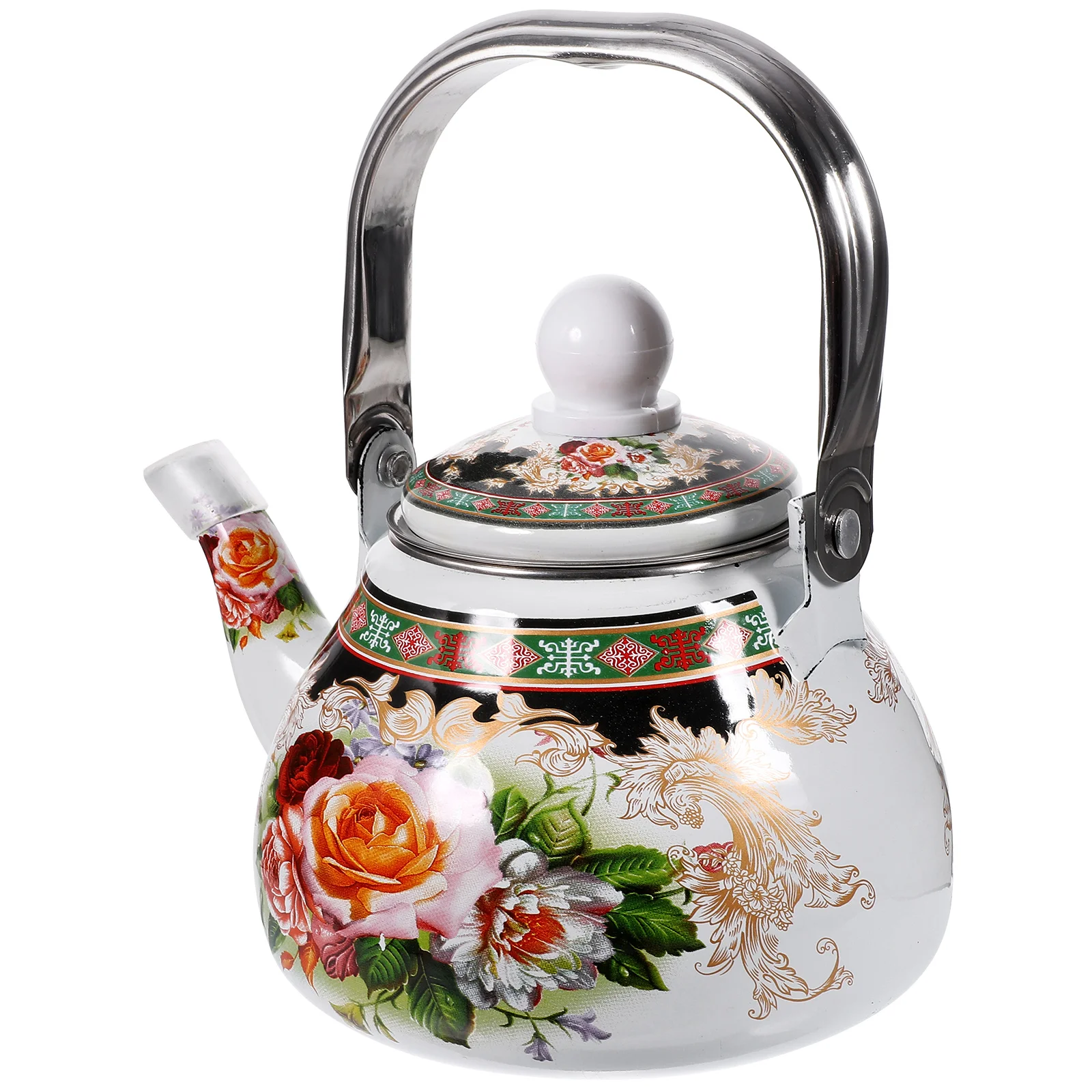 

Tea Kettle Stove Top Serving Pot Enamel Hot Kettles Enameled Teapot Water Loose Pots