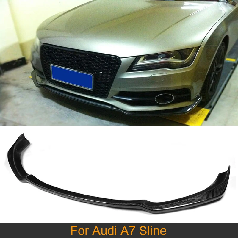 

Carbon Fiber Front Bumper Lip Spoiler Splitters For Audi A7 Sline 2012 - 2014 Car Front Bumper Lip Chin Spoiler Splitters