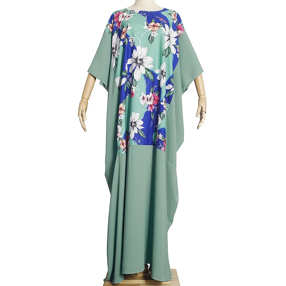 

African Dress For Women 2022 Summer Autumn Flower Print Africa Clothing Muslim Abaya High Quality Fashion Long Maxi Dresses