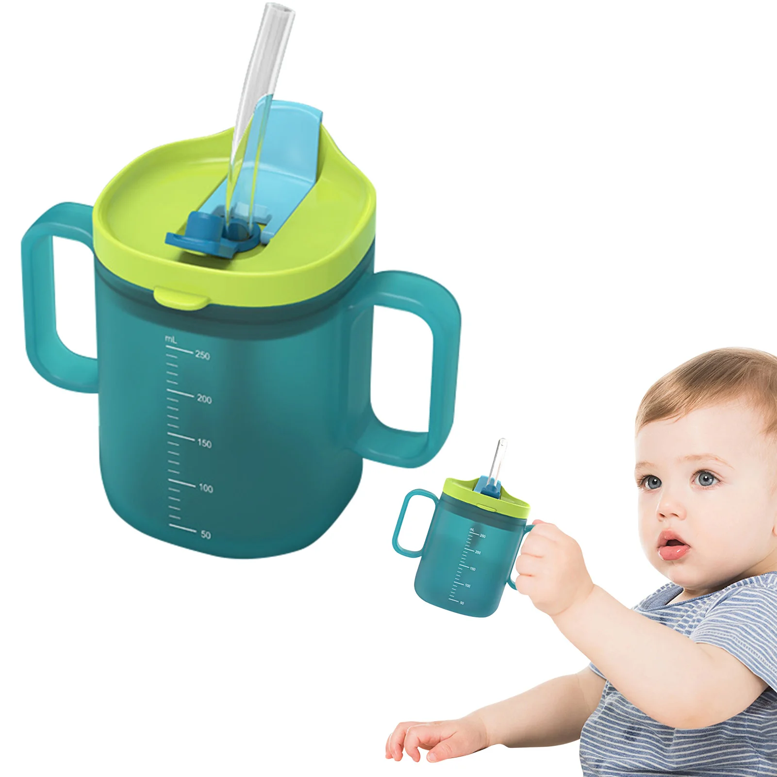

Sippy Cups Toddler Drinks Water Bottles Trainer Cup With Handles Sippy Cup With Easy-Grip Handles For 6 Months Toddler