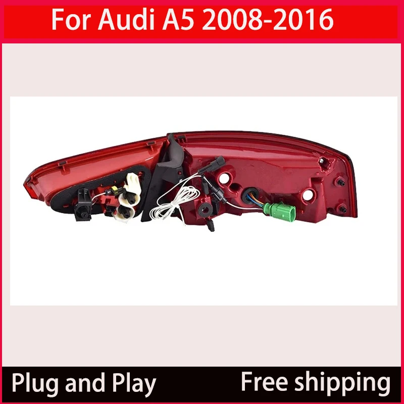 Задние фонари автомобиля Audi A5 2008-2016 Светодиодные задние дневные ходовые огни