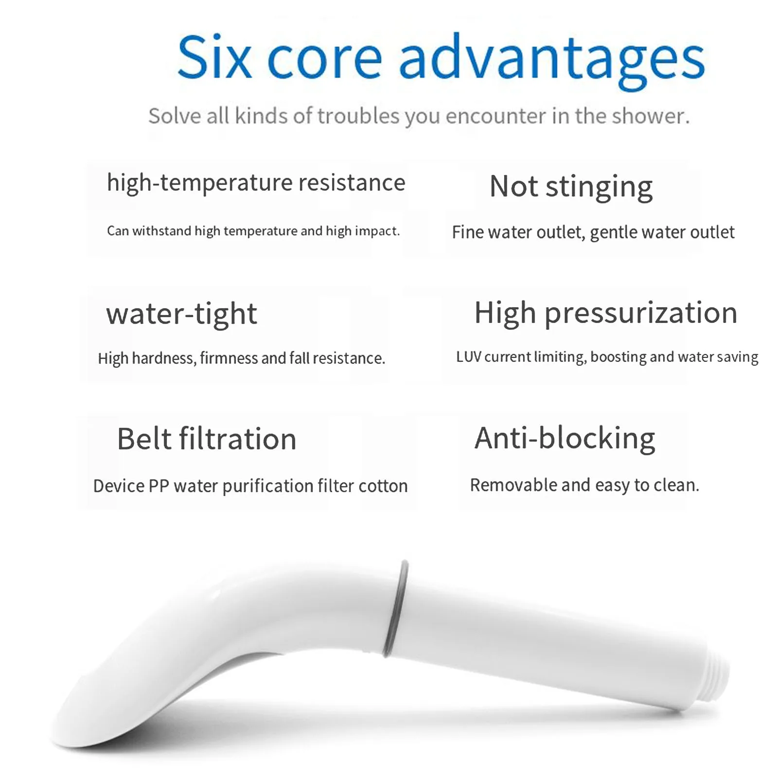 

Stylish Shower Head Shower Nozzle 6mpa Bathroom Tools Filter Spray Nozzle High Pressure High Quality Pressurized