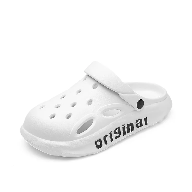 Тапки мужские из ЭВА пляжные сандалии с дырками толстая подошва Нескользящие