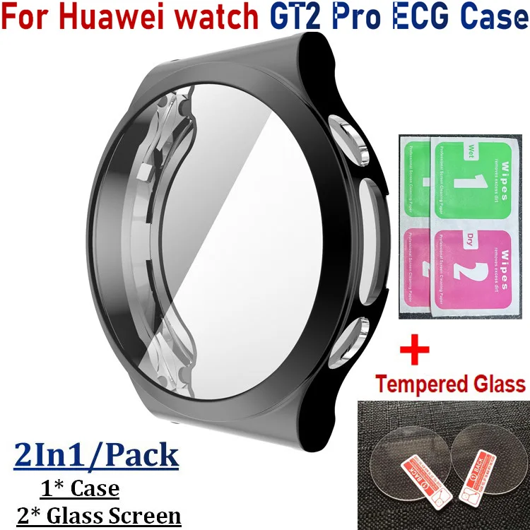 Защитный чехол для браслета из ТПУ Huawei watch GT2 Pro ЭКГ 3D экран закаленного стекла GT 2