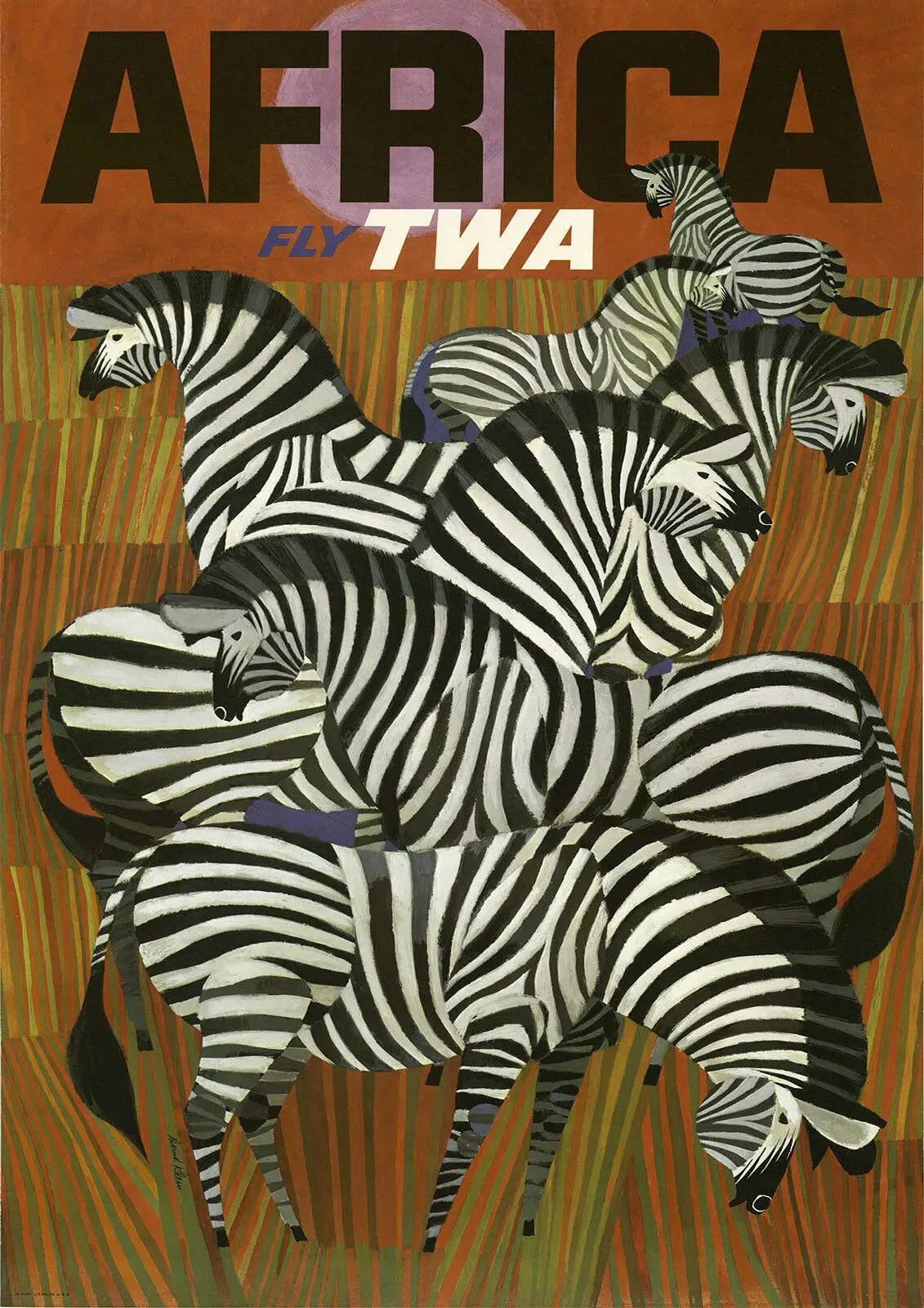 

AFRICA ZEBRA Vintage Retro Travel Railways Photo Art Film Print Silk Poster for Your Home Wall Decor 24x36inch