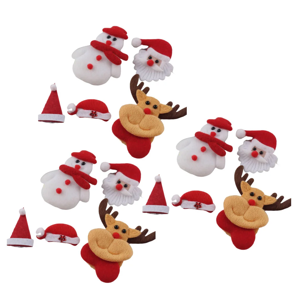 

Patch Christmas Applique Appliques Sewing Claus Santa Party Embroidered Sew Ironcrafts Hole Broken Snowman Ornament Hand Carving