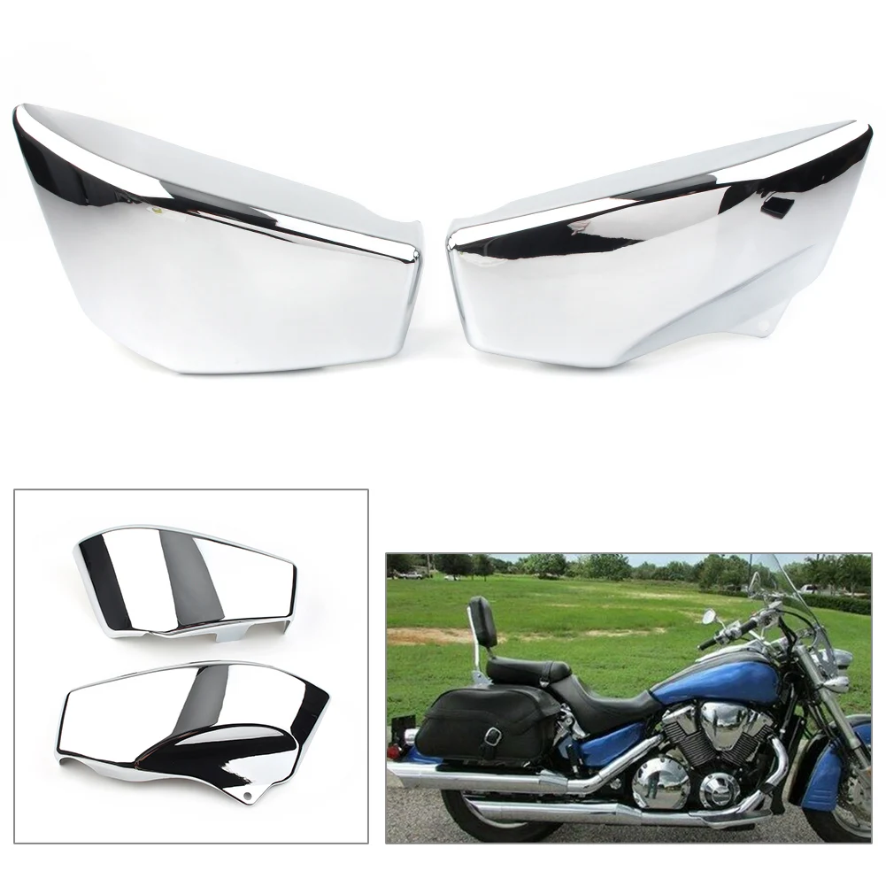 1 пара хромированных боковых чехлов для аккумуляторов мотоцикла из АБС-пластика