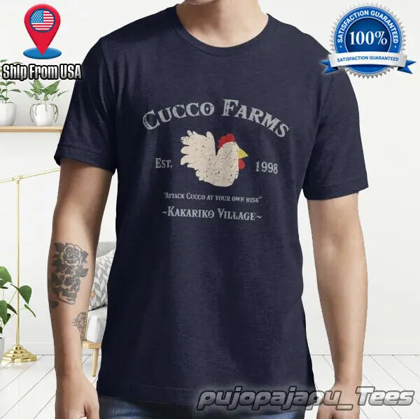 Новая забавная Мужская футболка Cucco Farm Essential American с логотипом