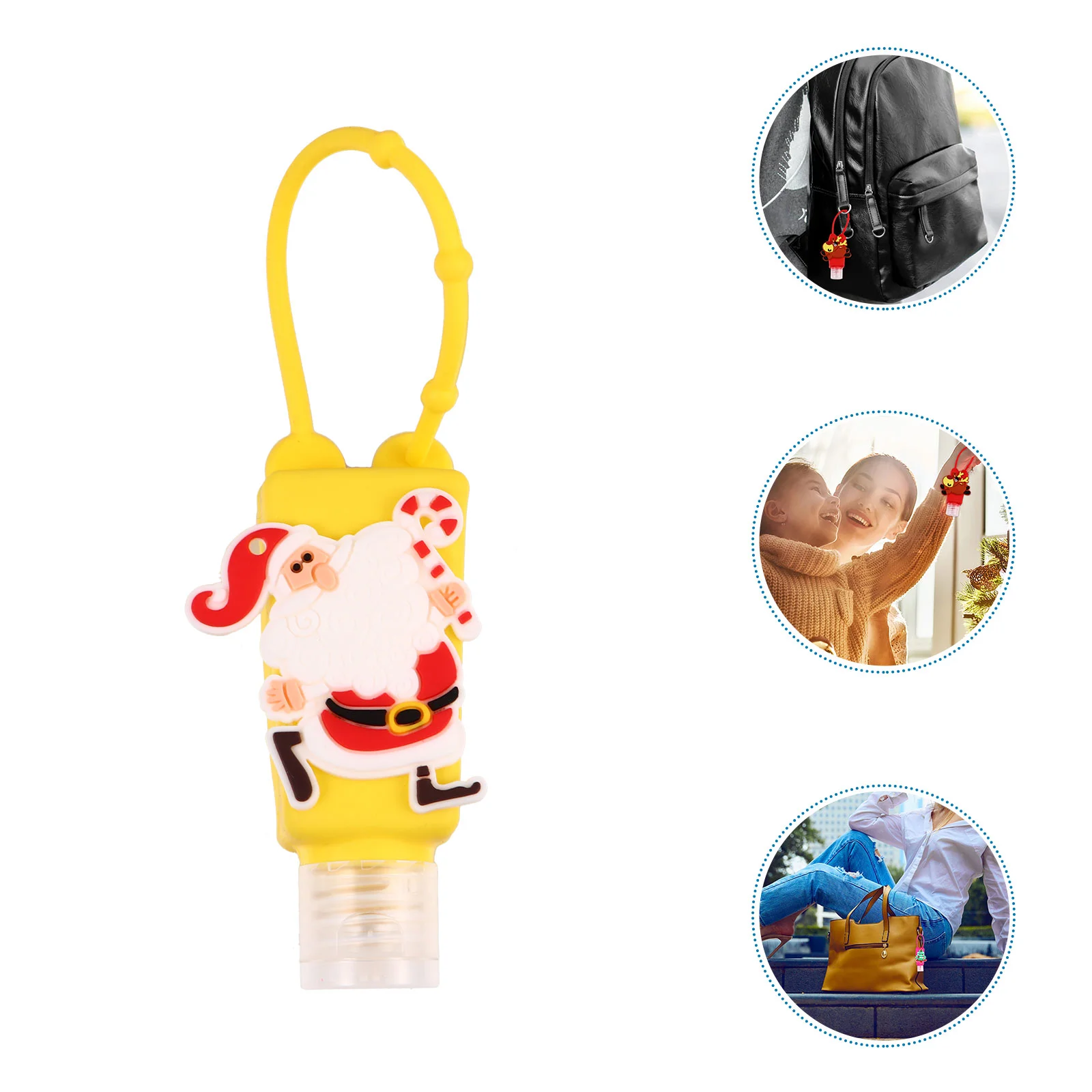 

Bottles Travel Keychain Holder Empty Kids Bottle Cleaner Tube Hand Soap Liquid Cover Case Container Holders Christmas Small