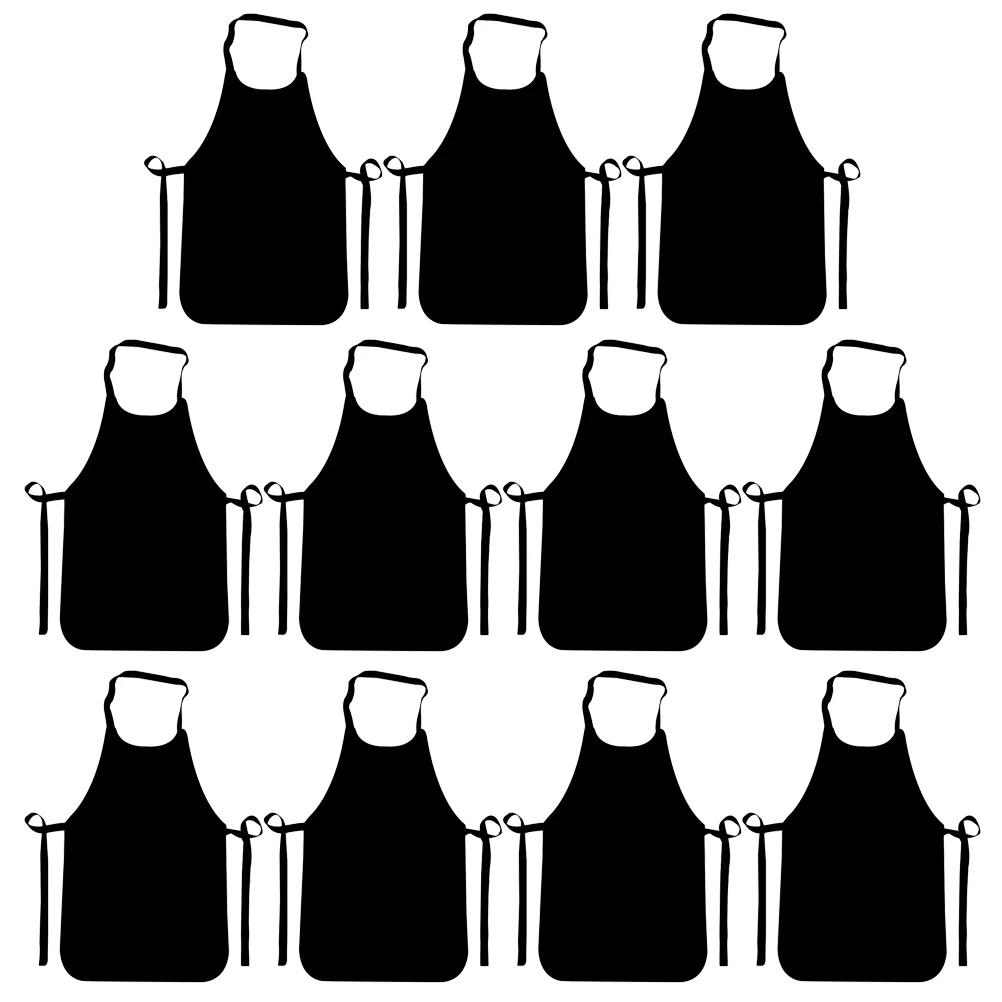 11pcs Aprons Non- woven Aprons Kitchen Cooking Aprons for Dishwashing