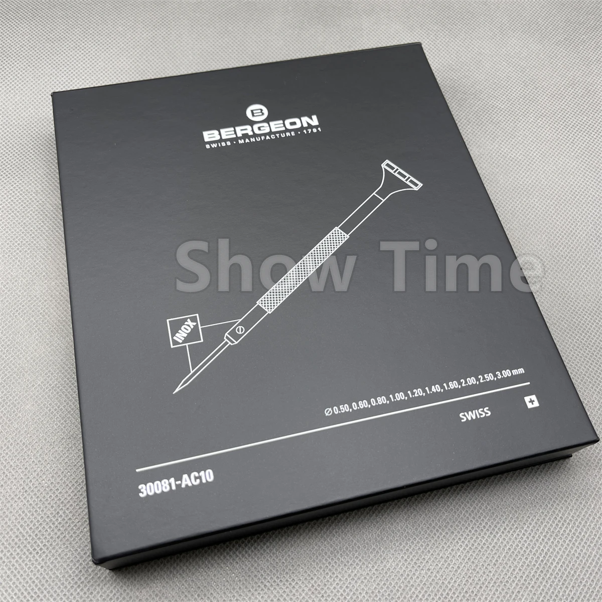 Bergeon 30081-A10 Assortment of 10 watchmakers ergonomic stainless steel screwdrivers Watch repair tool kit