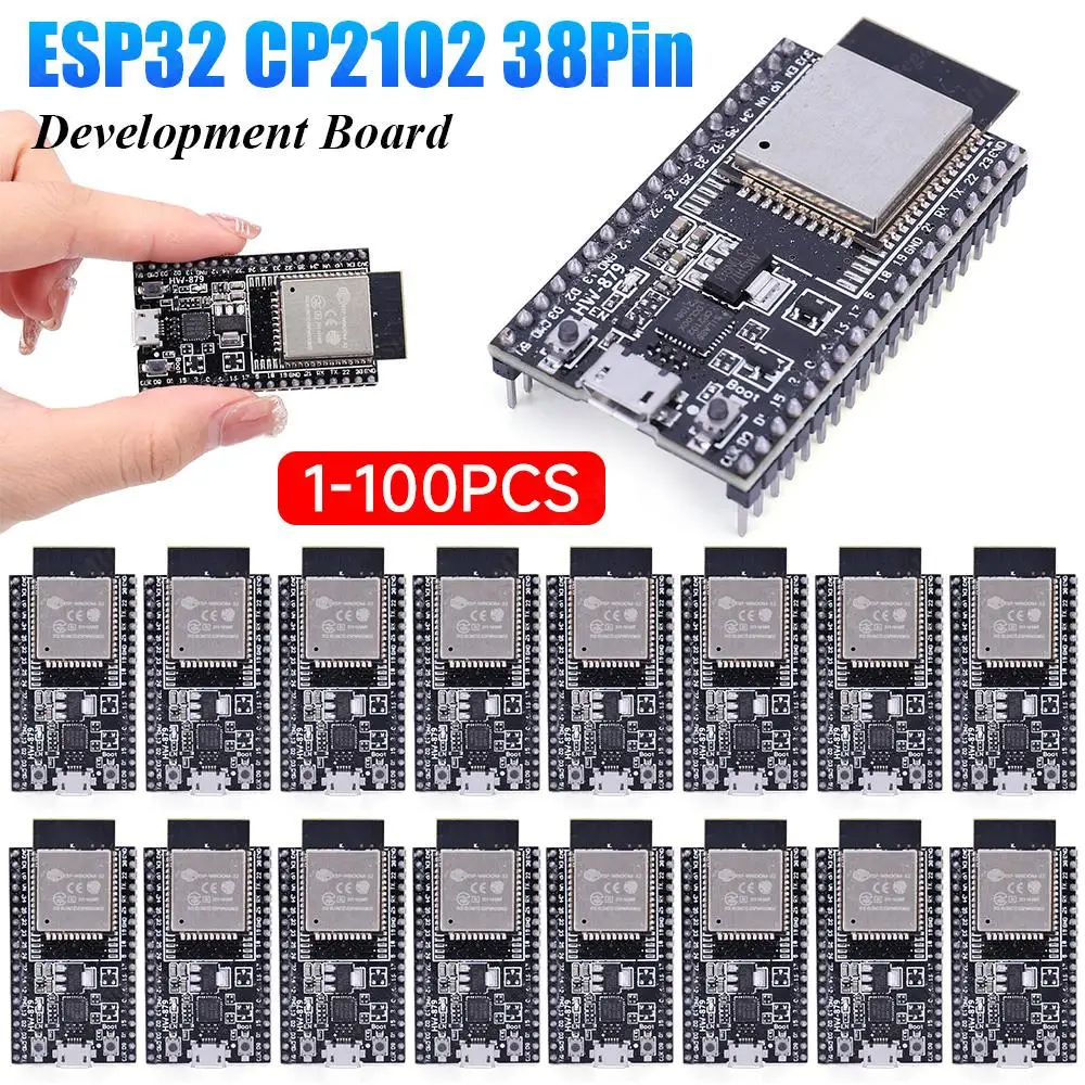 

1-100PCS ESP32 Development Boards P2102 Driver Chip ESP32-DevKitC Core Board WiFi+Bluetooth USB5V 3.3V/5V Induced Power Supply