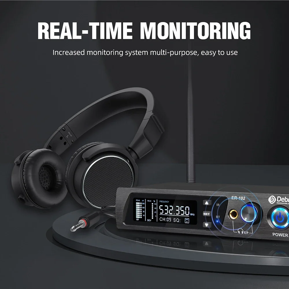 ER-102 одноканальный УВЧ-монитор беспроводная система с несколькими передатчиками
