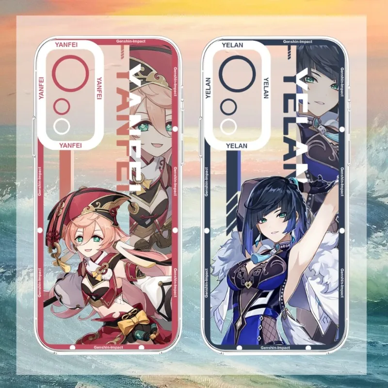 Чехол для телефона Genshin Impact Yanfei Yelan для Xiaomi Redmi Note 12 11 10 Pro Lite Proplus Pocox3GT F3, прозрачный мягкий чехол из ТПУ