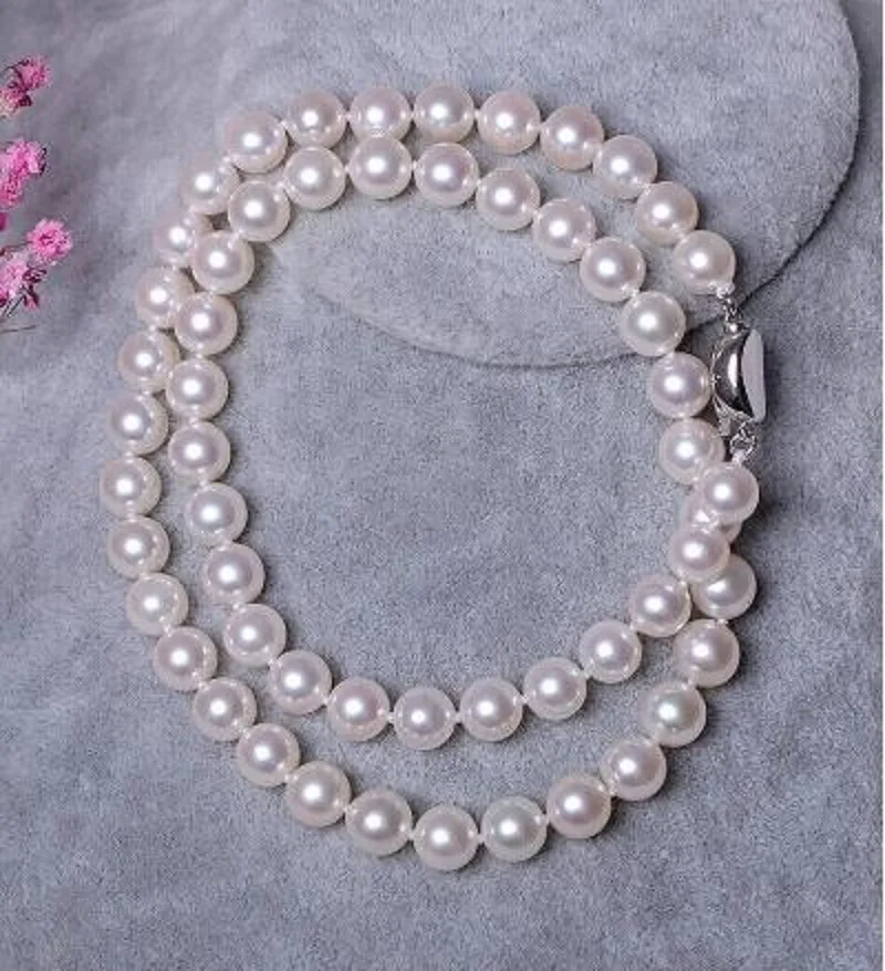 

classic AAA+ 10-11mm south sea round white pearl necklace 18inch