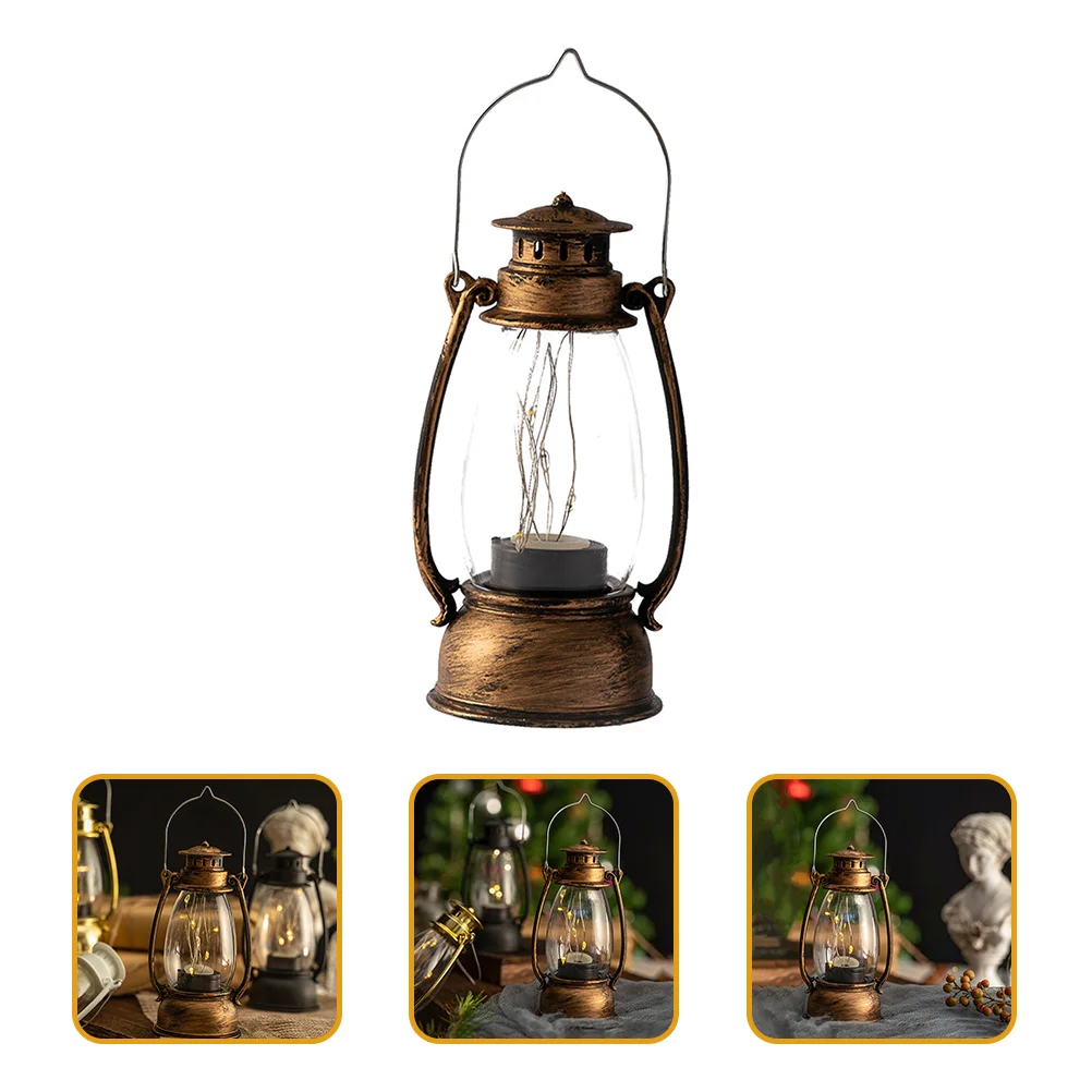 

Retro Pony Lamp Country Decor Vintage Flickering Light Lantern Flame Plastic Pp