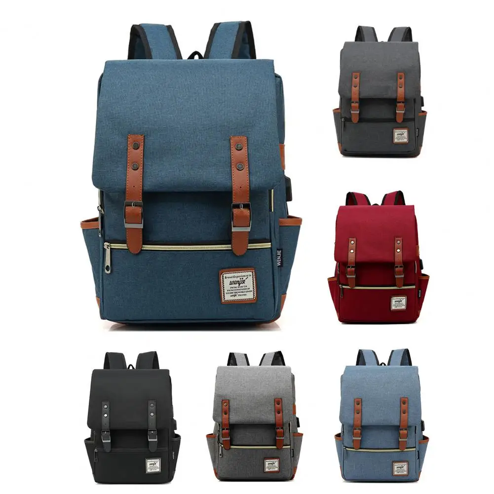 

Удобный вместительный винтажный дорожный рюкзак из ткани Оксфорд для путешествий